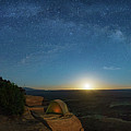 Moonrise Under Milky Way at Grand View Point